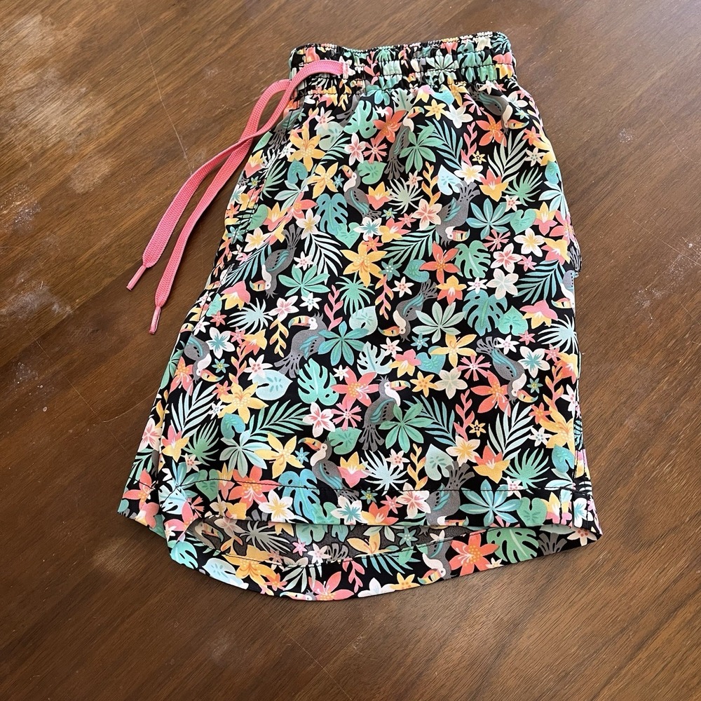 Chubbies Swim Trunks Men's Small Tropical Toucan Floral 5.5" Inseam Lined Shorts
